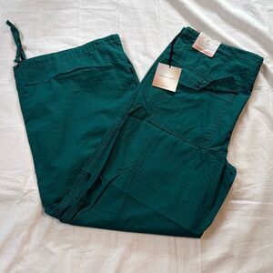 NWT Happily Gray parachute pants women’s size medium green y2k baggy boho